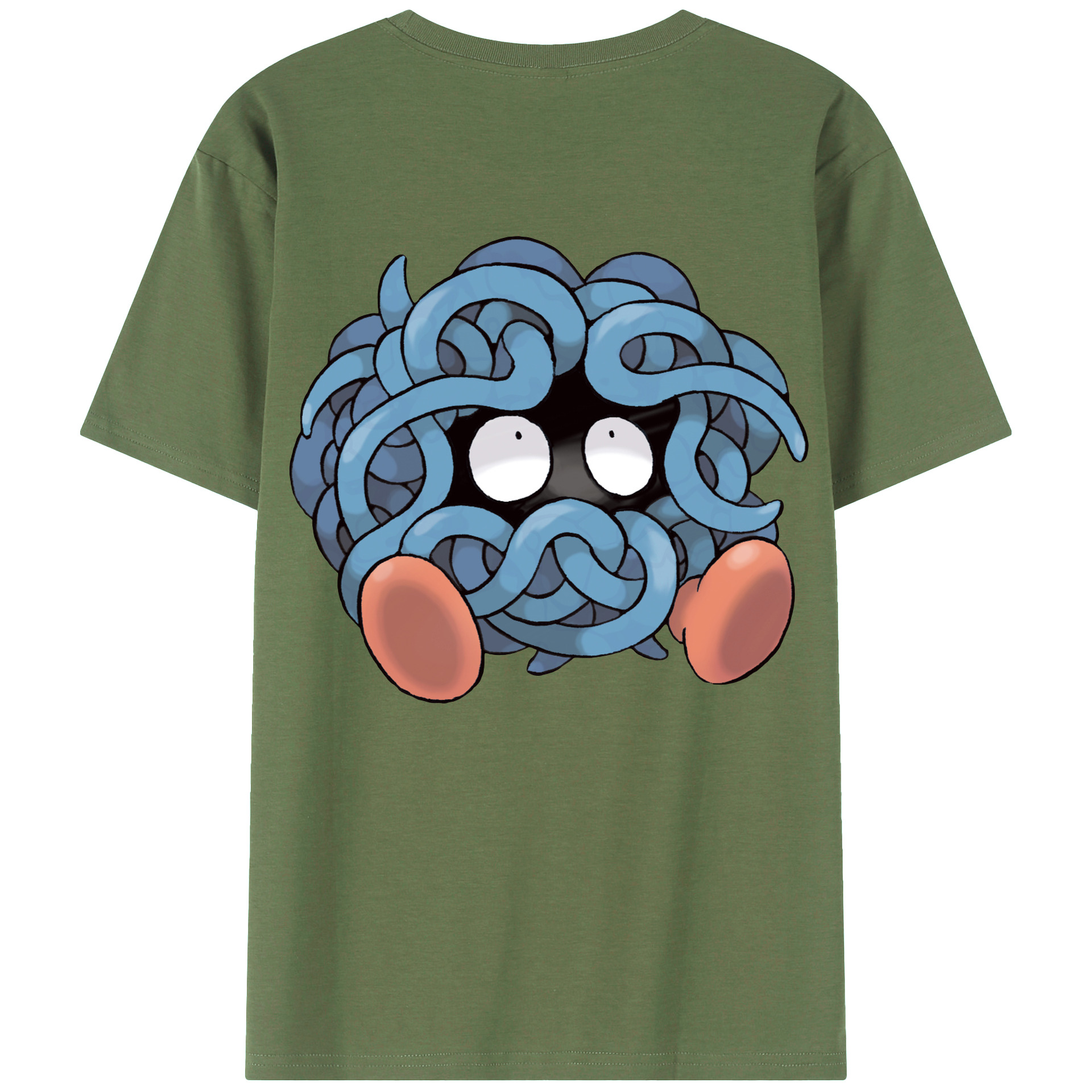 （画像用） ポケットモンスター Pokémon 綿100％ メンズ半袖Tシャツ（バックプリント） 通気性